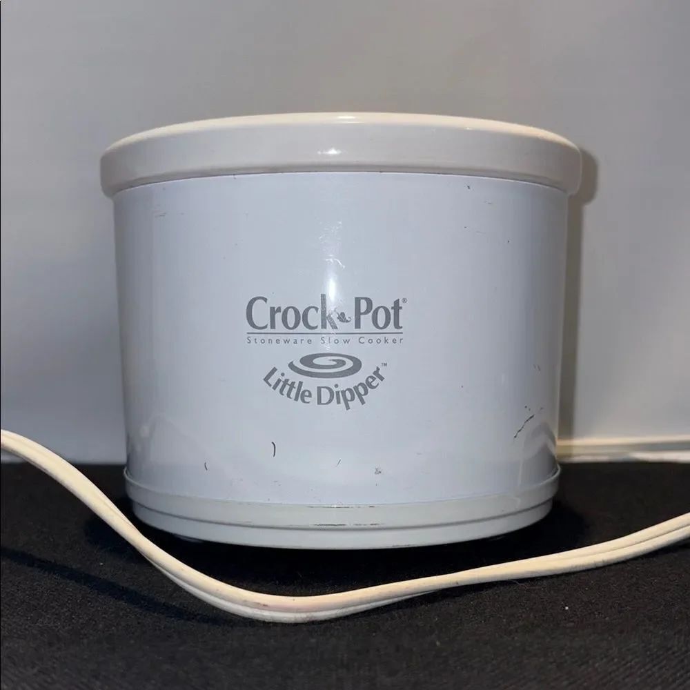 White Little Dipper Stoneware Slow Cooker